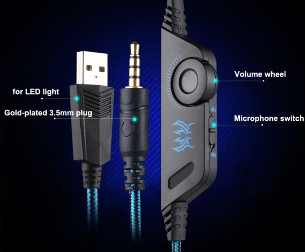🎧🐉G9300 LED Gaming Headset With Microphone