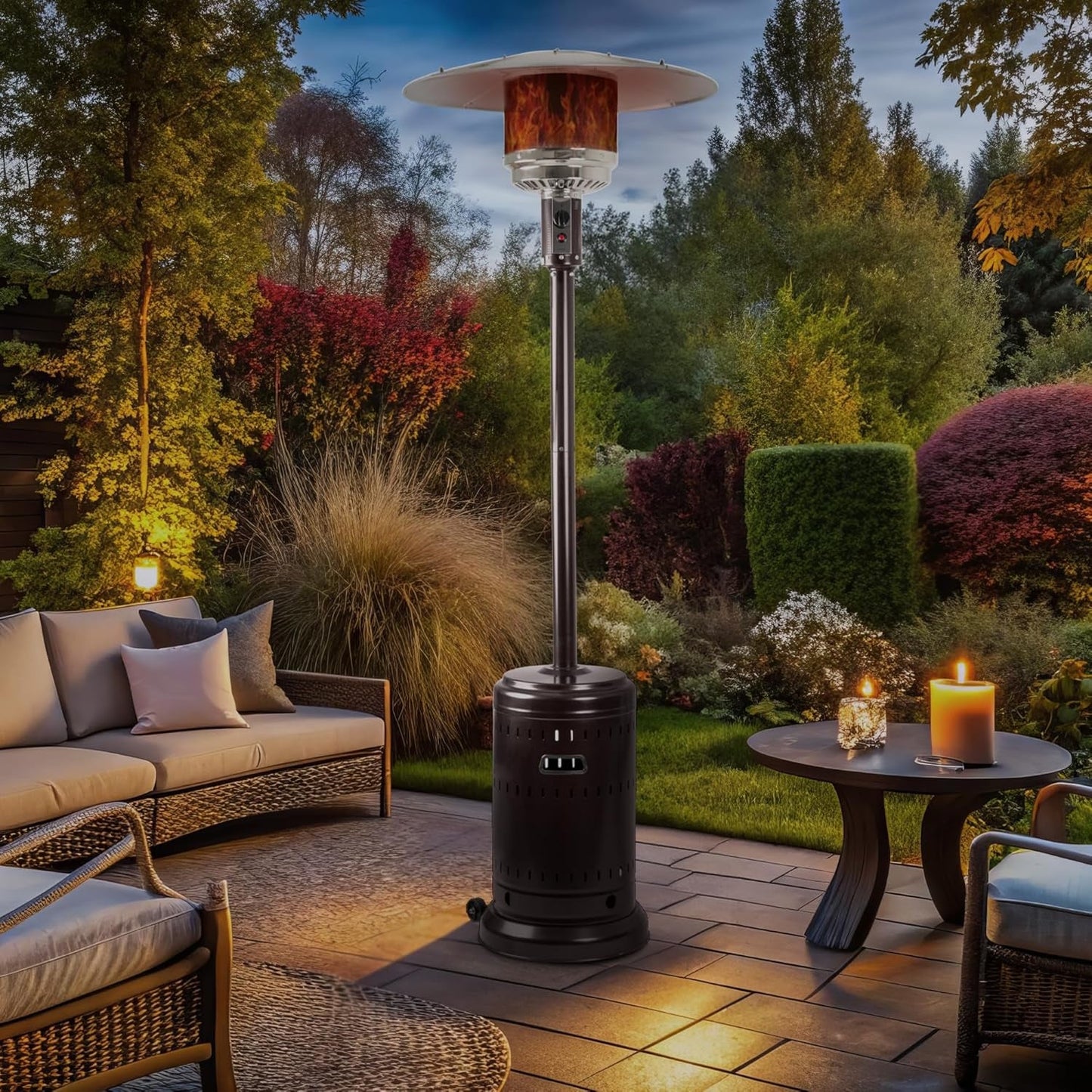 🔥Outdoor Propane Patio Heater with Wheels, Commercial &