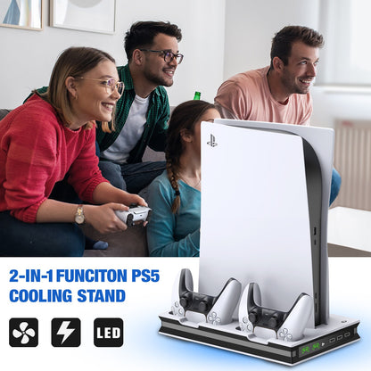 ❄️🌪️PS5 Cooling Fan System & Vertical Stand With Dual Controller Holder