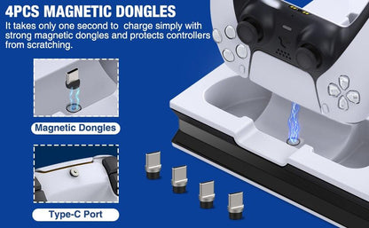 ❄️🌪️PS5 Cooling Fan System & Vertical Stand With Dual Controller Holder