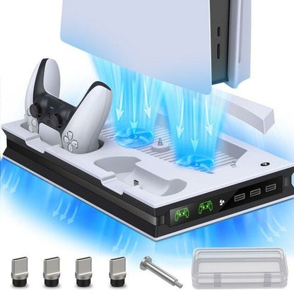 ❄️🌪️PS5 Cooling Fan System & Vertical Stand With Dual Controller Holder