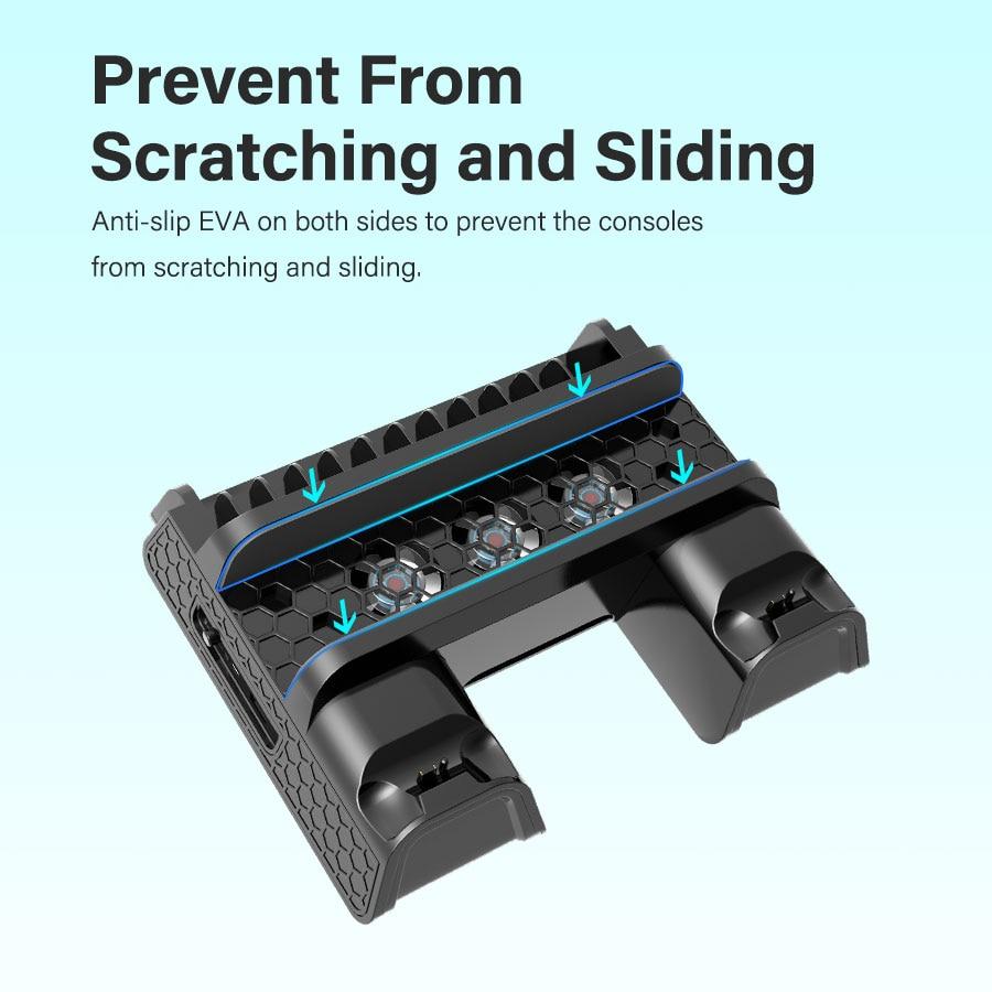🎮❄️PS4/PS4 Slim/PS4 Pro Vertical Cooling Stand Dual Controller Station