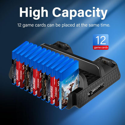 🎮❄️PS4/PS4 Slim/PS4 Pro Vertical Cooling Stand Dual Controller Station