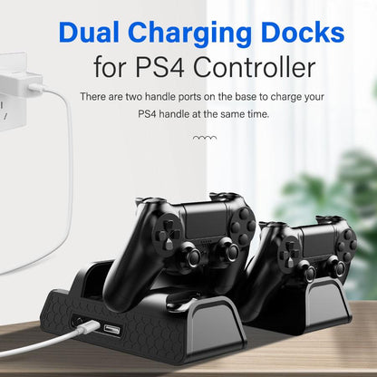 🎮❄️PS4/PS4 Slim/PS4 Pro Vertical Cooling Stand Dual Controller Station